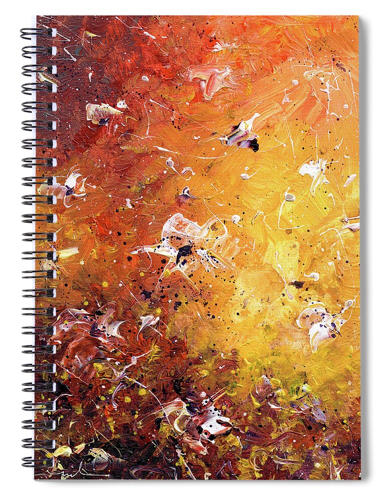 Acrylics Spiral Notebook featuring the painting Fly With Me 11 by Miki De Goodaboom