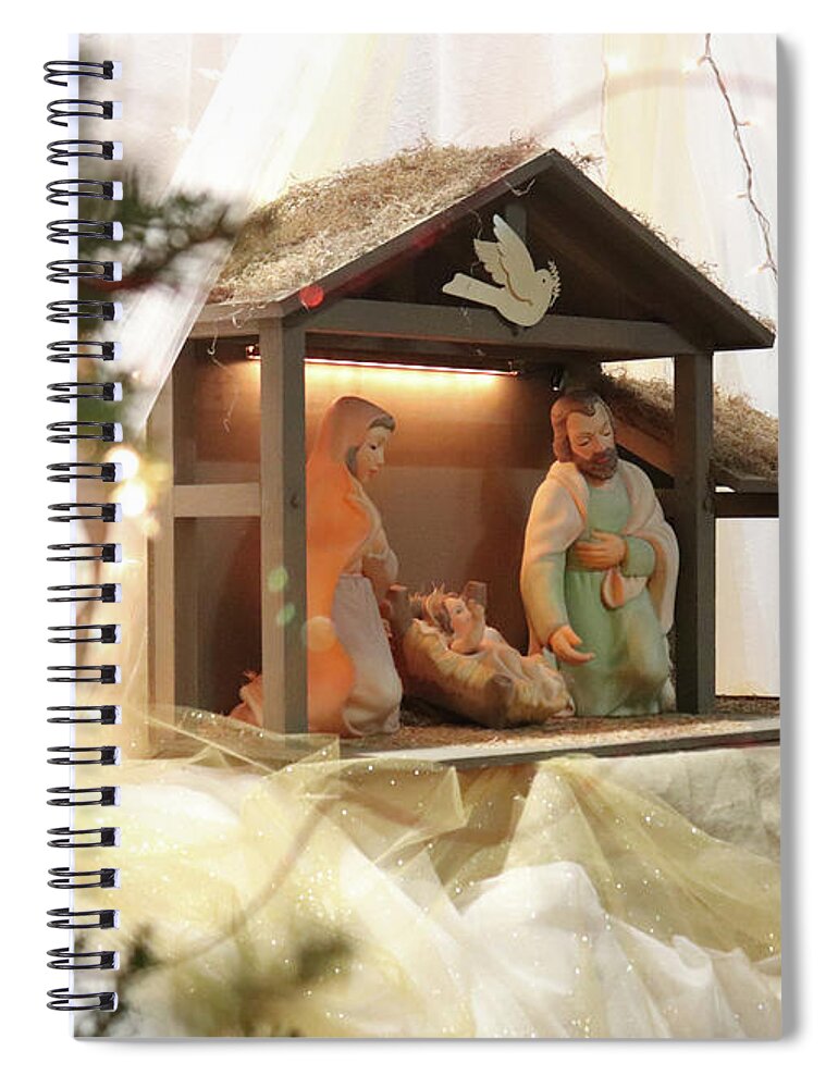 Christmas Spiral Notebook featuring the photograph Focusing on Christ at Christmas by David T Wilkinson