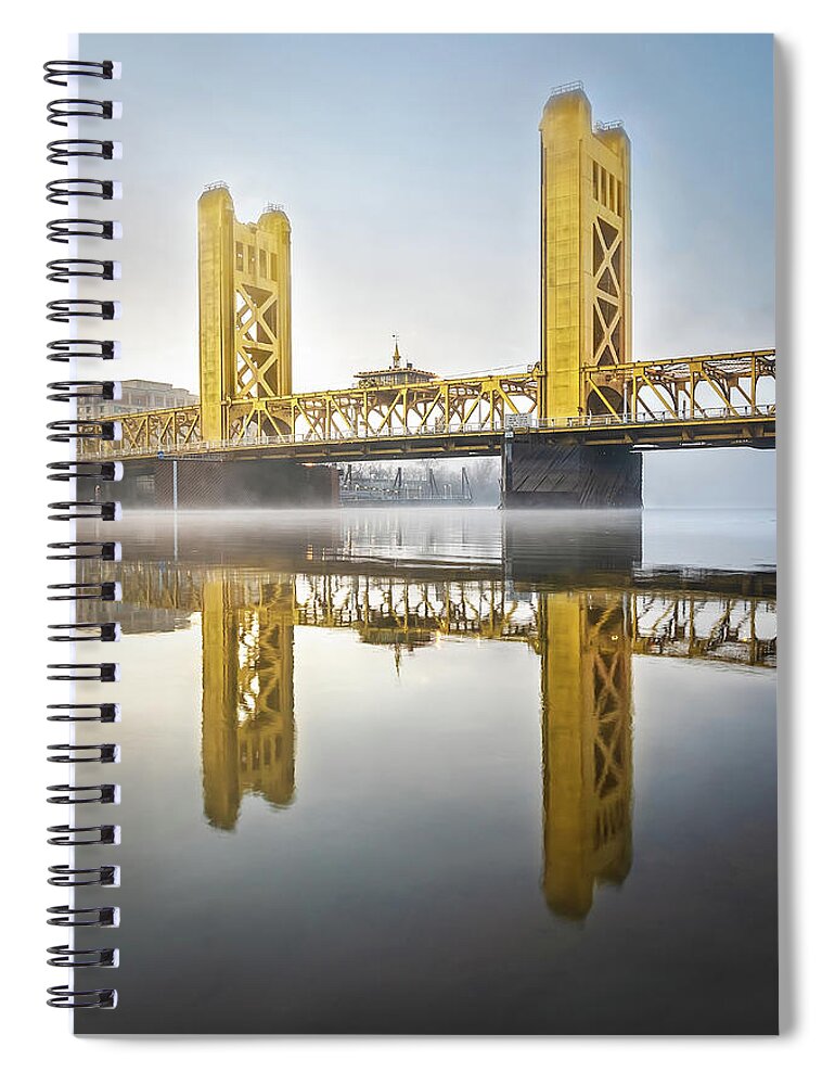 River Spiral Notebook featuring the photograph Fog Between Bridges by Gary Geddes
