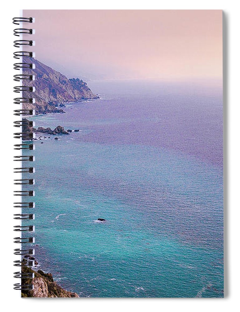 Beauty In Nature Spiral Notebook featuring the photograph Fog Big Sur Carmel Monterey PCH 0743 by Amyn Nasser