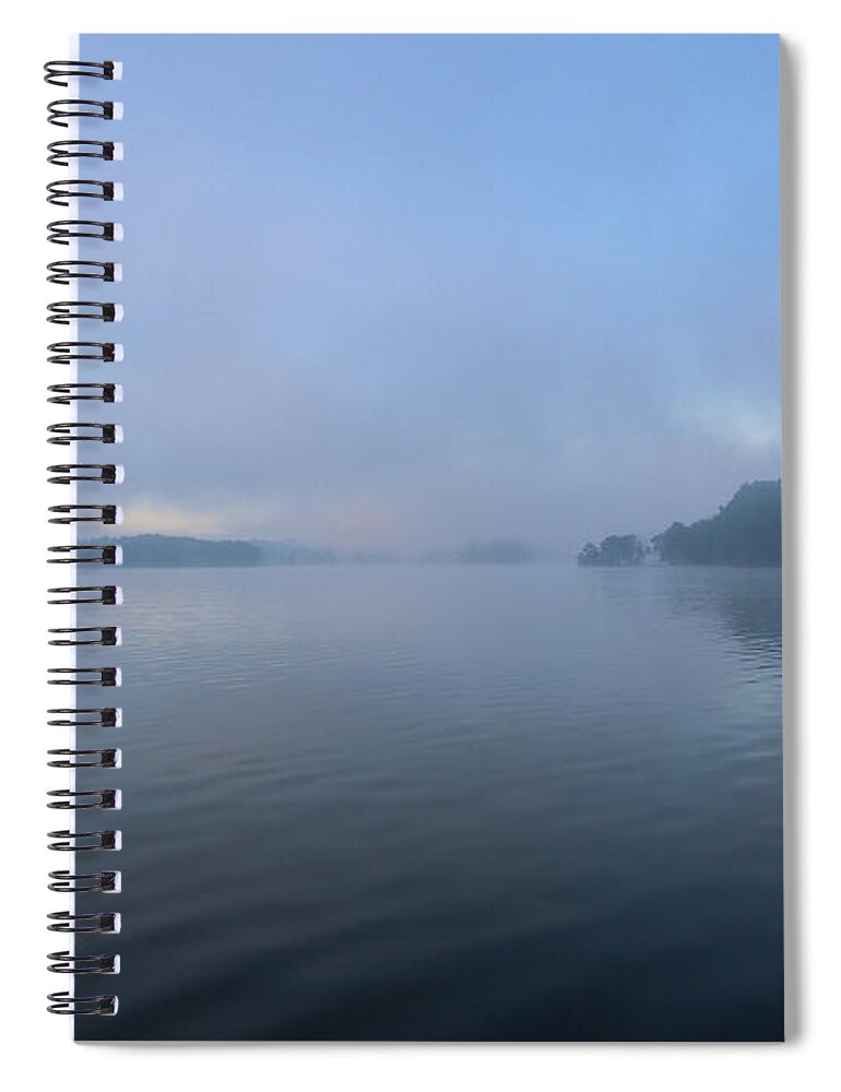 Lake Spiral Notebook featuring the photograph Fogging The Inlet by Ed Williams