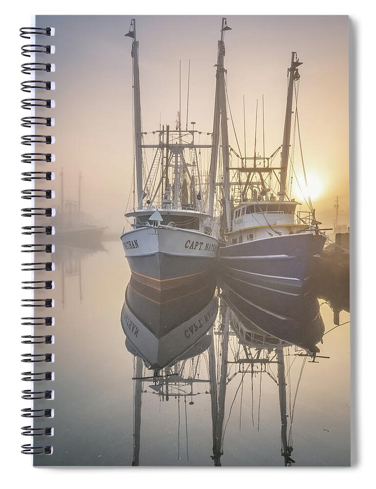 Bayou Spiral Notebook featuring the photograph Foggy Bayou Sunrise, 4/7/21 by Brad Boland