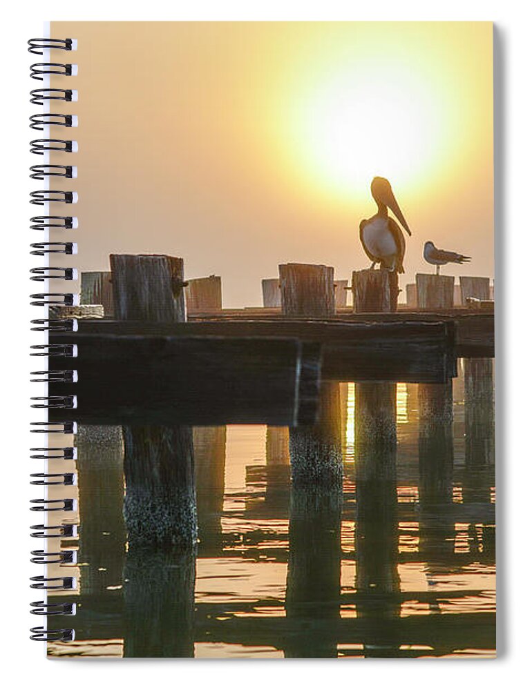 Pelican Spiral Notebook featuring the photograph Foggy Coastline by Christopher Rice