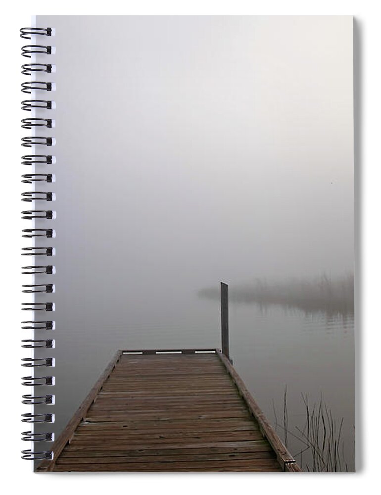 Fog Spiral Notebook featuring the photograph Foggy Morning by Dart Humeston