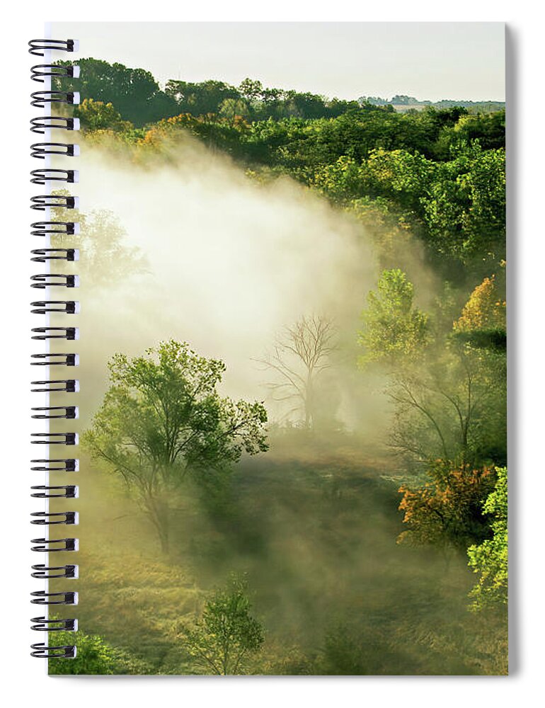 Landscape Spiral Notebook featuring the photograph Foggy Morning by Lens Art Photography By Larry Trager