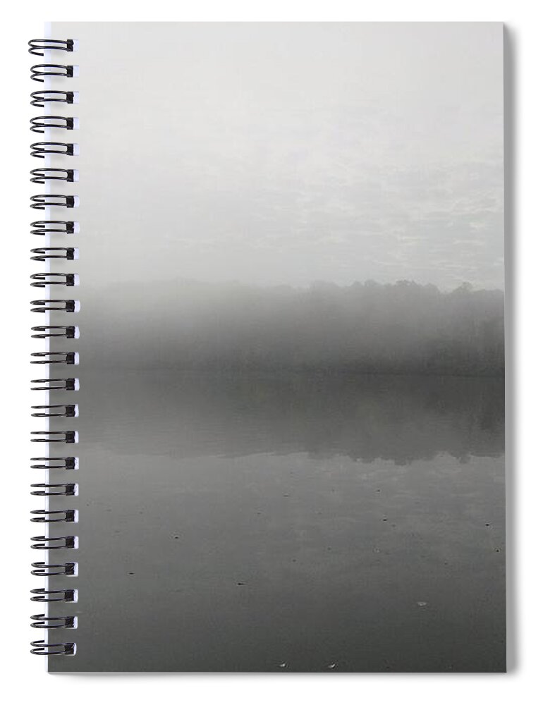  Spiral Notebook featuring the photograph Foggy Morning Tree by Brad Nellis