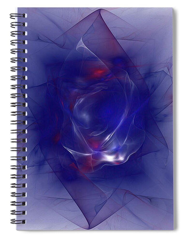 Flag Spiral Notebook featuring the digital art Folds of the United - Version 2 by Brandi Untz