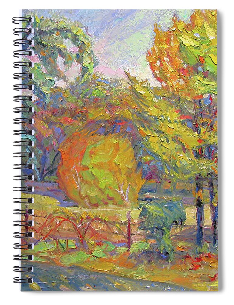 Landscape Spiral Notebook featuring the painting Foliage of Sonoma County by John McCormick