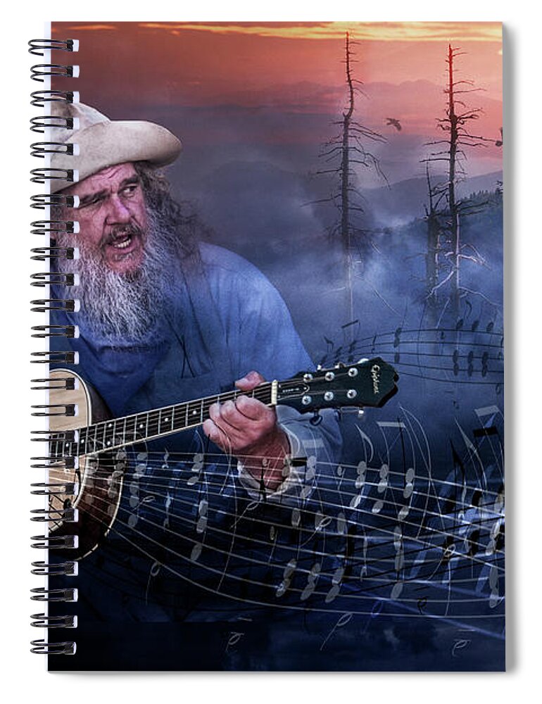 Music Spiral Notebook featuring the photograph Folk Music In The Hills by Randall Nyhof