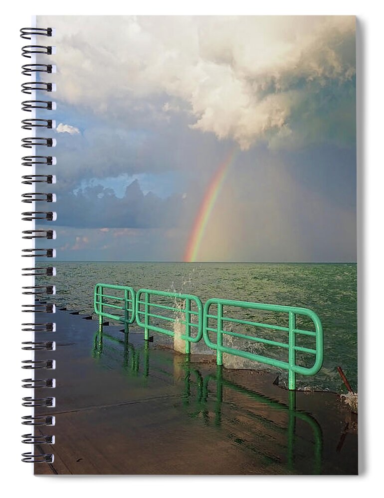 Walkway Spiral Notebook featuring the photograph Follow the Rainbow by Scott Olsen