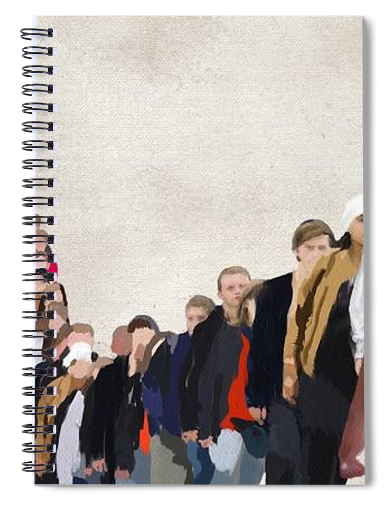  Spiral Notebook featuring the digital art Followers Count by Jason Cardwell
