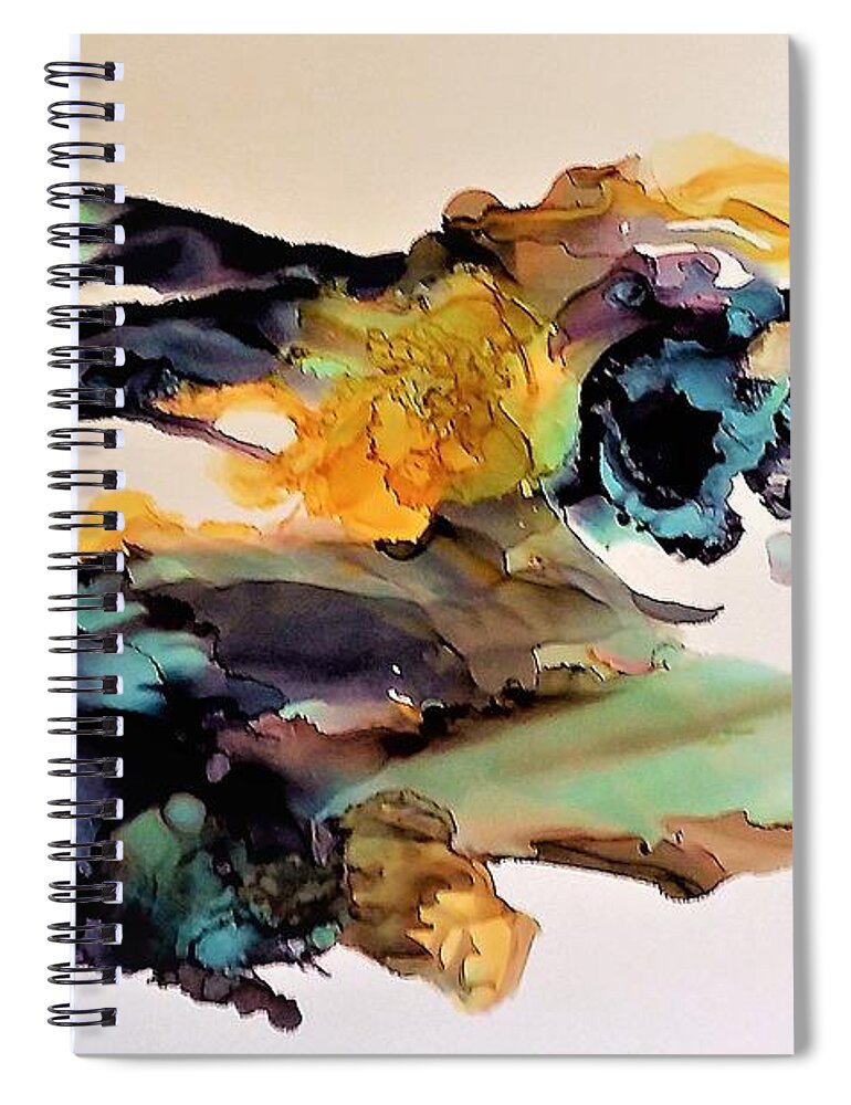 Foo Dog Spiral Notebook featuring the painting Foo Dog by Angela Marinari