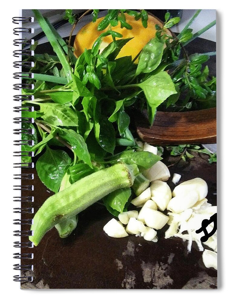 Food Spiral Notebook featuring the photograph Food is Medicine by Esoteric Gardens KN