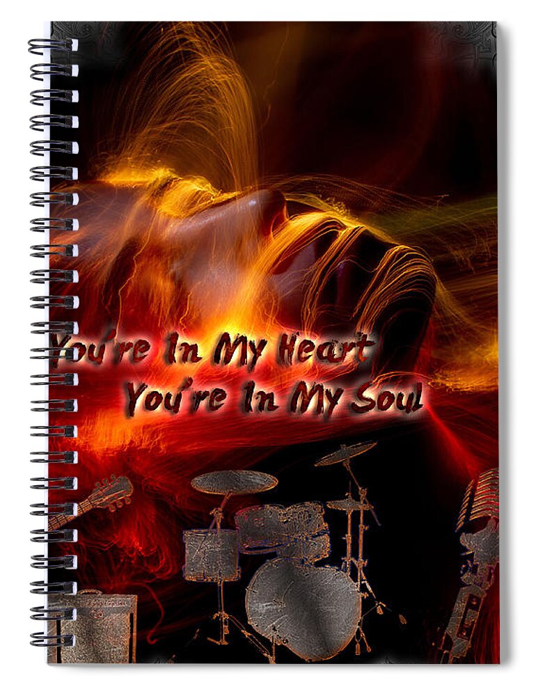 Rod Stewart Spiral Notebook featuring the digital art Foot Loose And Fancy Free by Michael Damiani