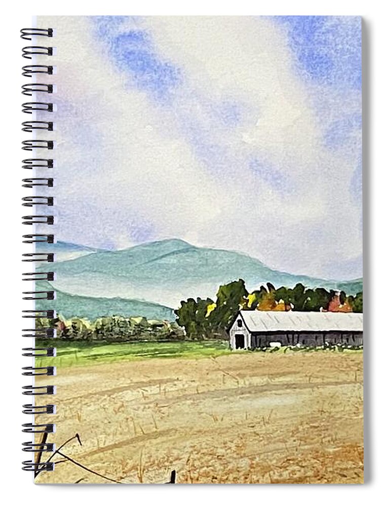 Barn Spiral Notebook featuring the painting Foothills Barn by Joseph Burger
