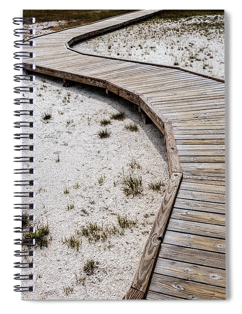 Yellowstone Spiral Notebook featuring the photograph Footpath in Yellowstone by Alberto Zanoni