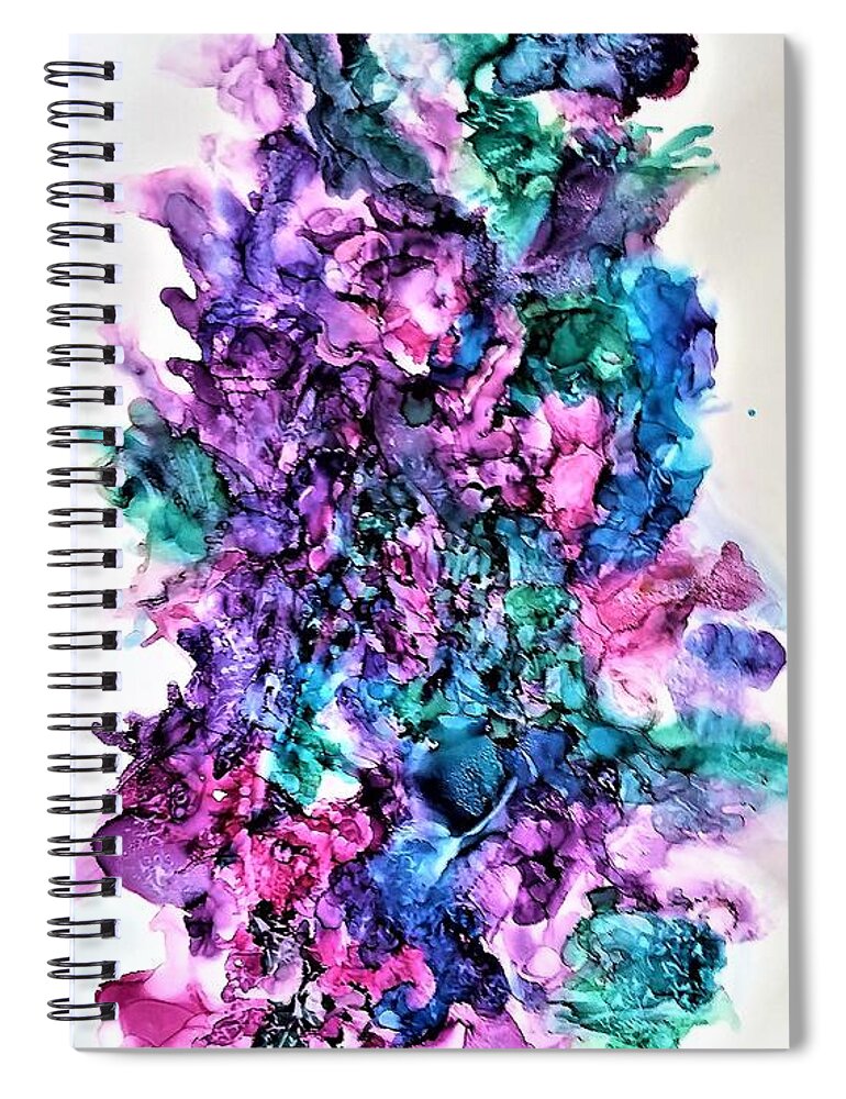 Soft Spiral Notebook featuring the painting For All of Summer by Angela Marinari