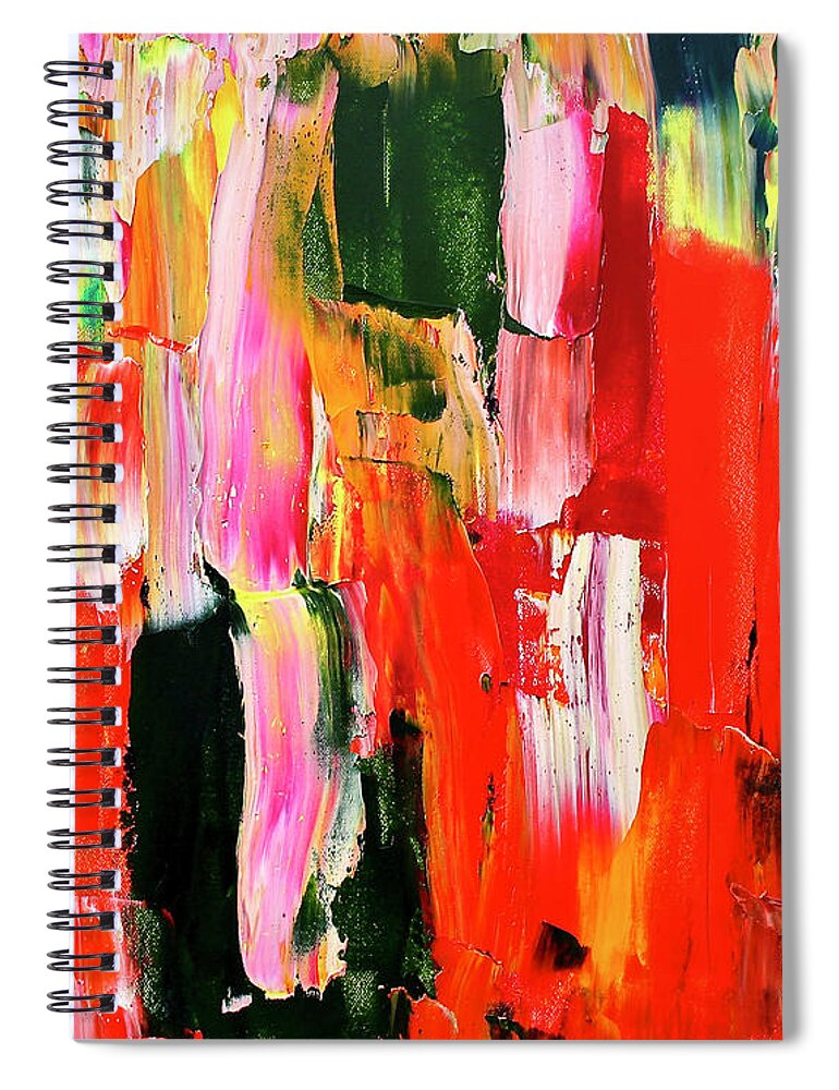 Colorful Spiral Notebook featuring the painting For Molly by Teresa Moerer