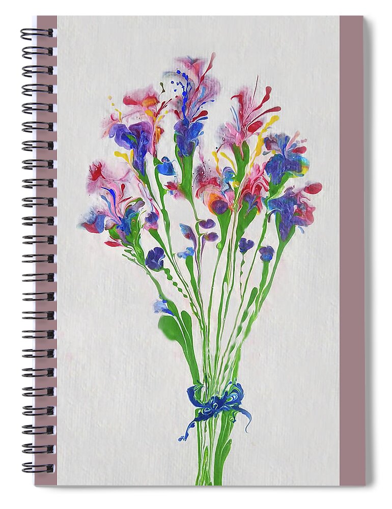 Colorful Spiral Notebook featuring the painting For You by Deborah Erlandson
