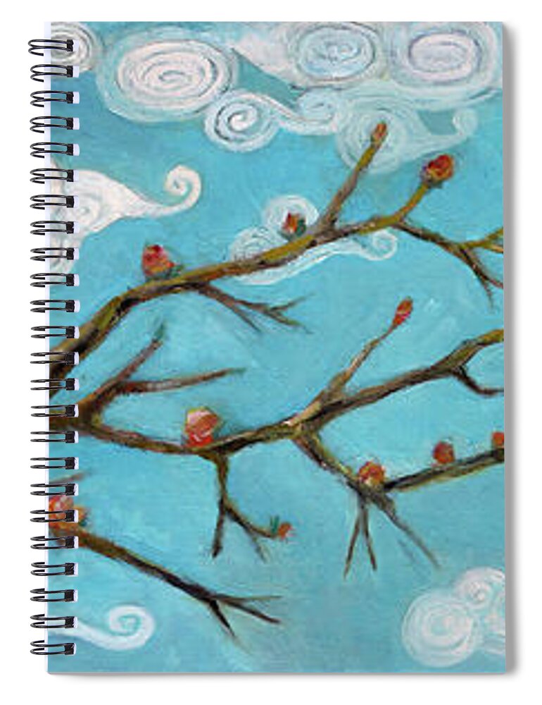 Goat Spiral Notebook featuring the painting For you by Manami Lingerfelt