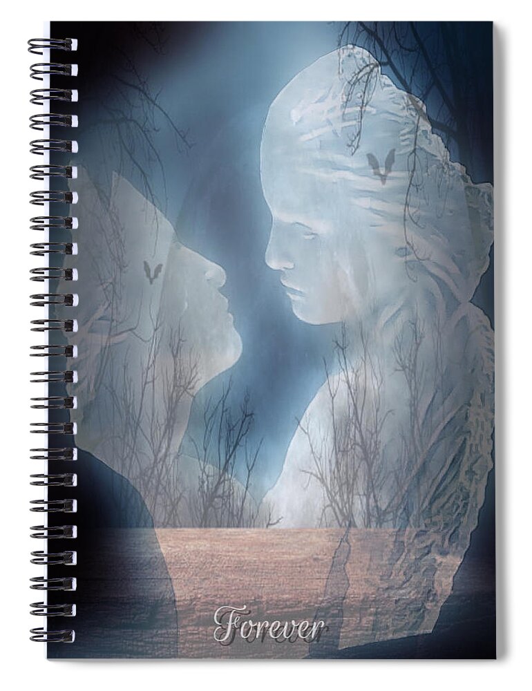 Love Spiral Notebook featuring the photograph Forever by Carlos Avila