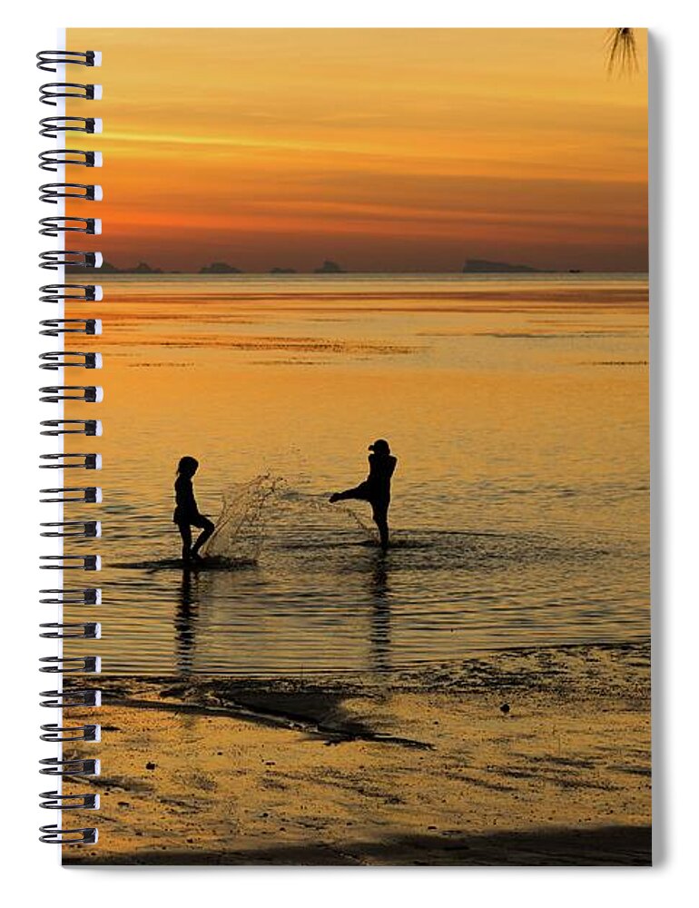 Childhood Spiral Notebook featuring the photograph Forever Young by Josu Ozkaritz