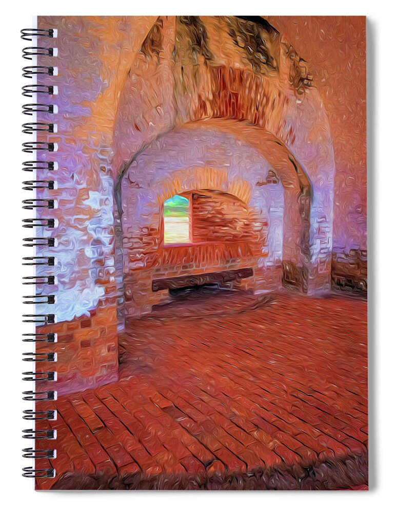 Marietta Georgia Spiral Notebook featuring the photograph Fort Pulaski Window by Tom Singleton