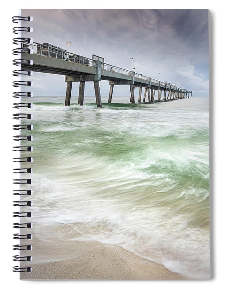 Pier Spiral Notebook featuring the photograph Fort Walton Beach Pier by Jordan Hill