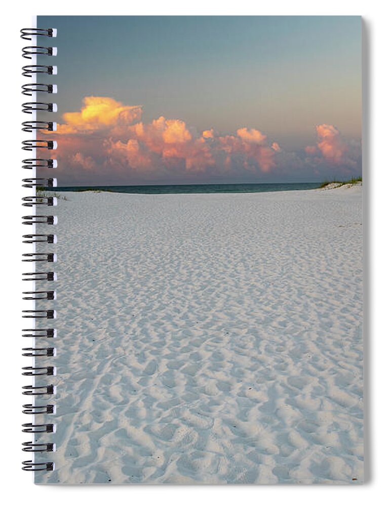 Fort Walton Beach White Sand Sunrise Spiral Notebook featuring the photograph Fort Walton Beach White Sand Sunrise by Dan Sproul