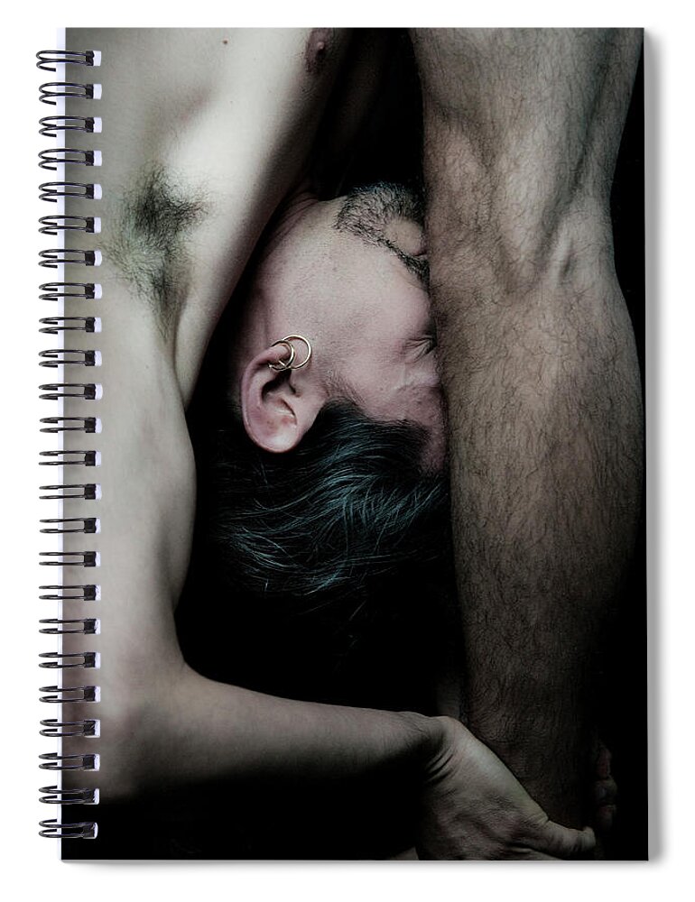 Yoga Spiral Notebook featuring the photograph Forward Fold by Marian Tagliarino