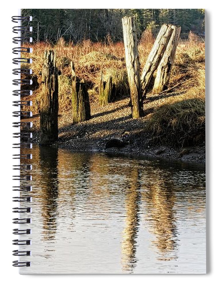 Colors Spiral Notebook featuring the photograph Foulweather Posts by David Desautel