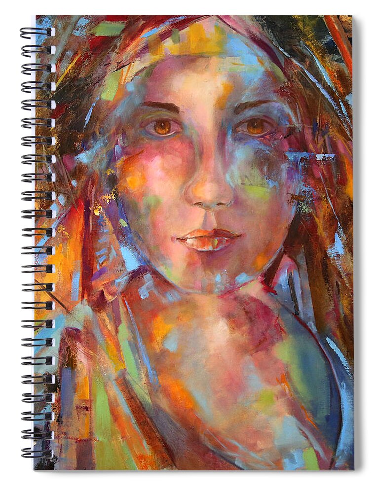 Found Spiral Notebook featuring the painting Found by Laurie Pace