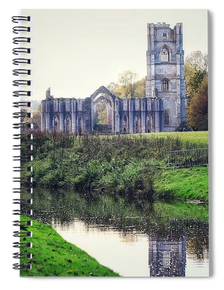 Fountains Abbey Spiral Notebook featuring the photograph Fountains Abbey by Mark Egerton