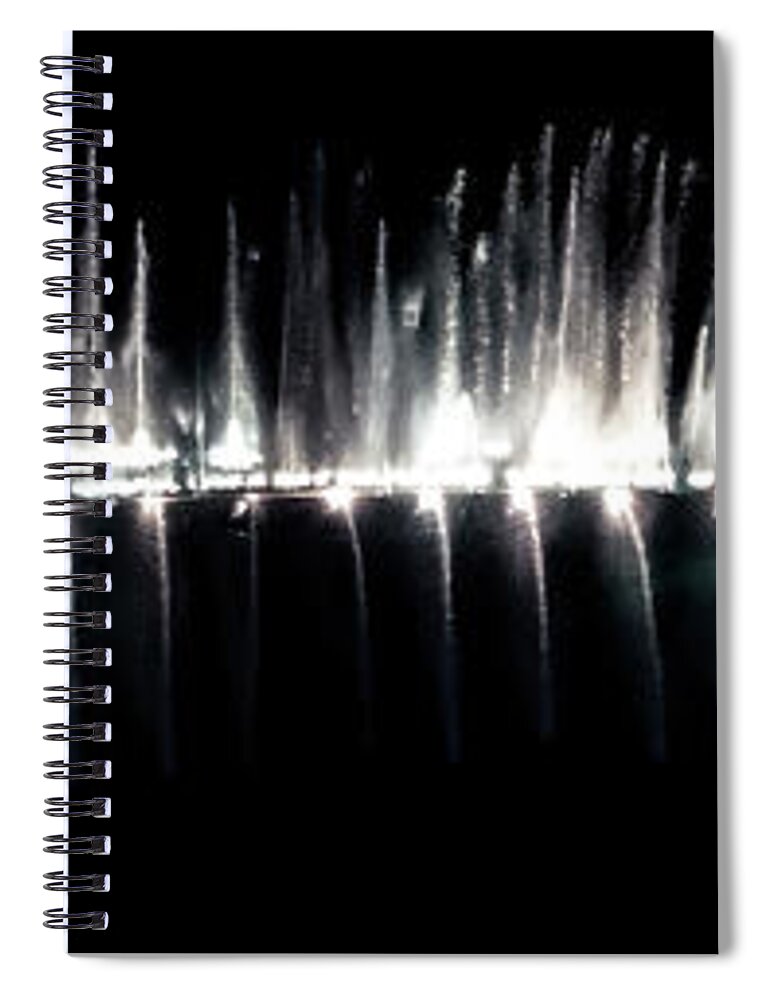 Fountains Of Bellagio Spiral Notebook featuring the photograph Fountains of Bellagio Aerial View in Las Vegas Nevada by David Oppenheimer