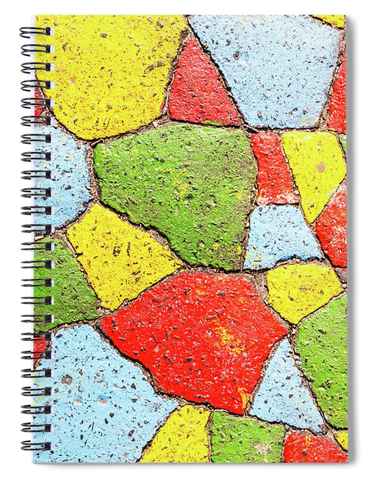 Asphalt Spiral Notebook featuring the photograph Four color theorem by Viktor Wallon-Hars