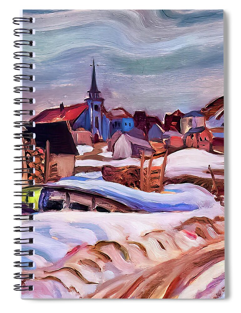 A Y Spiral Notebook featuring the painting Fox River Gaspe by A Y Jackson 1936 by A Y Jackson