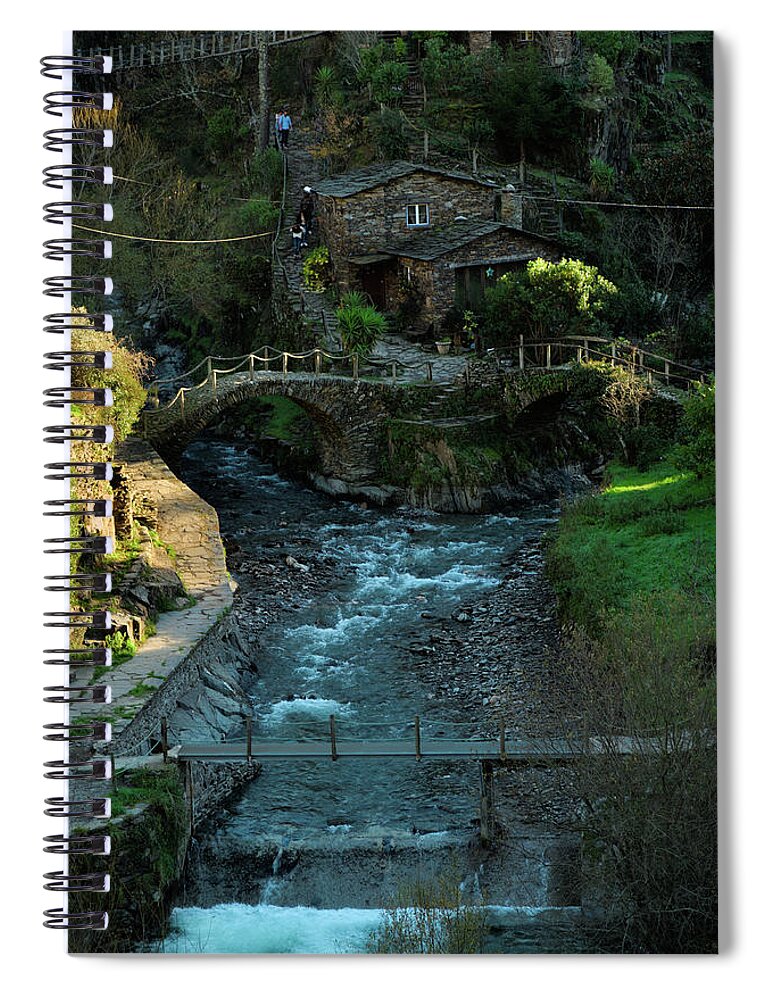 Foz Degua Spiral Notebook featuring the photograph Foz Degua Scenery in Portugal - Vertical by Angelo DeVal