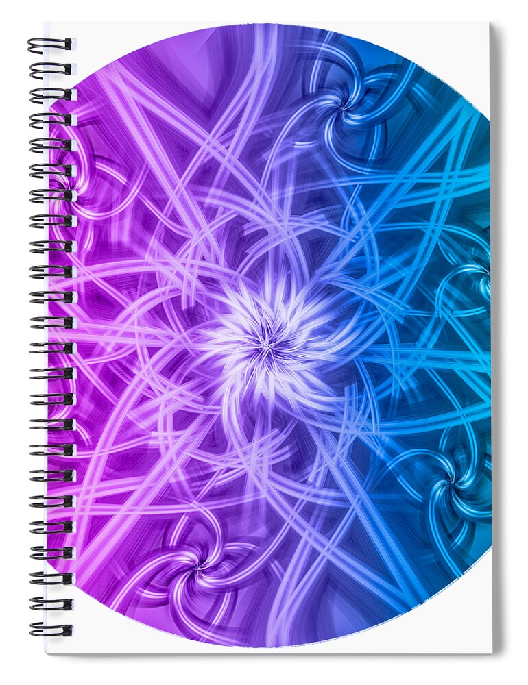 Was A Photograph Spiral Notebook featuring the digital art Fractal by Spikey Mouse Photography