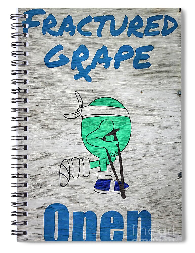 Wine Spiral Notebook featuring the photograph Fractured Grape by Janice Pariza
