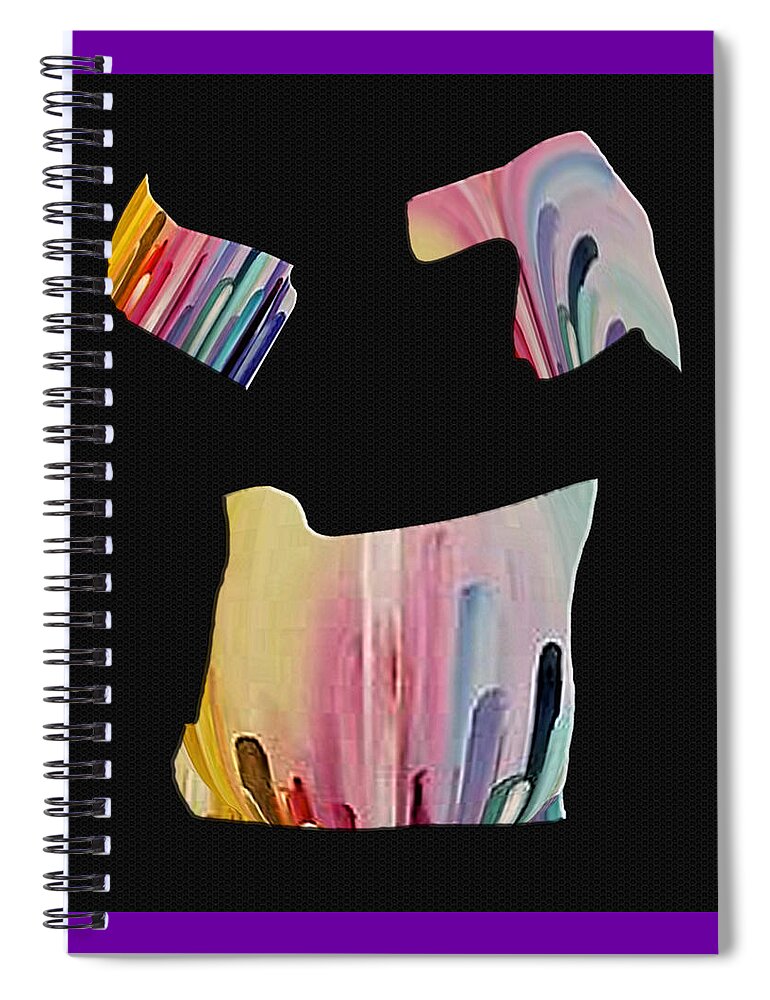 Abstract Art Spiral Notebook featuring the digital art Fragments of My Imagination by Ronald Mills