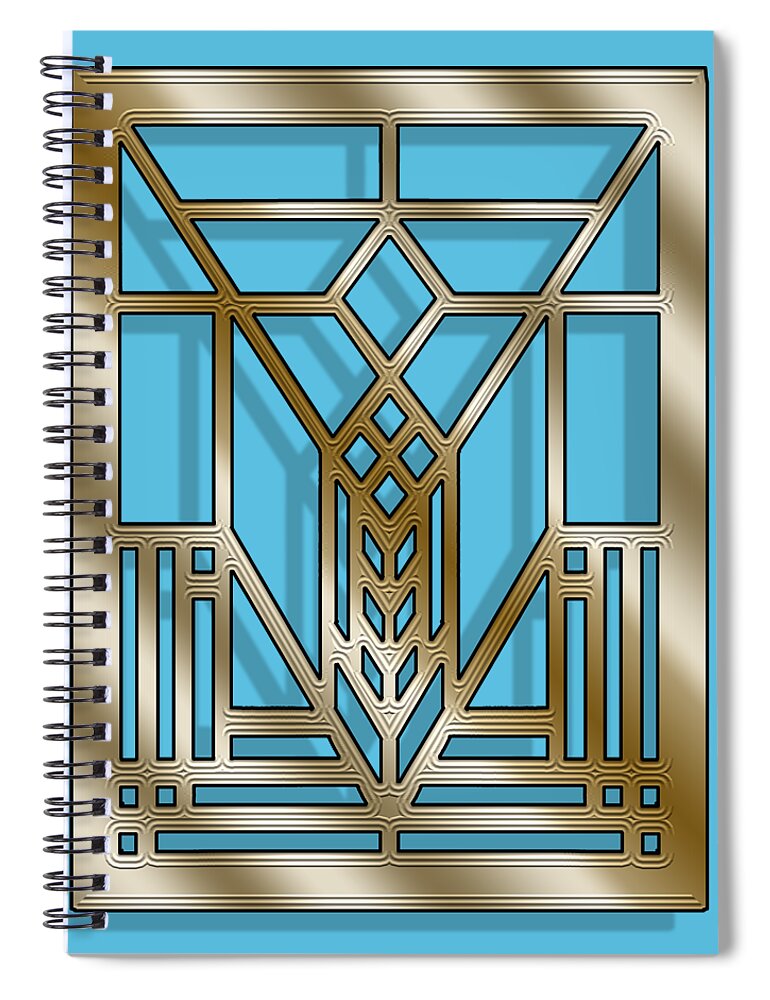 Staley Spiral Notebook featuring the digital art Frank Lloyd Wright 1V Transparent by Chuck Staley