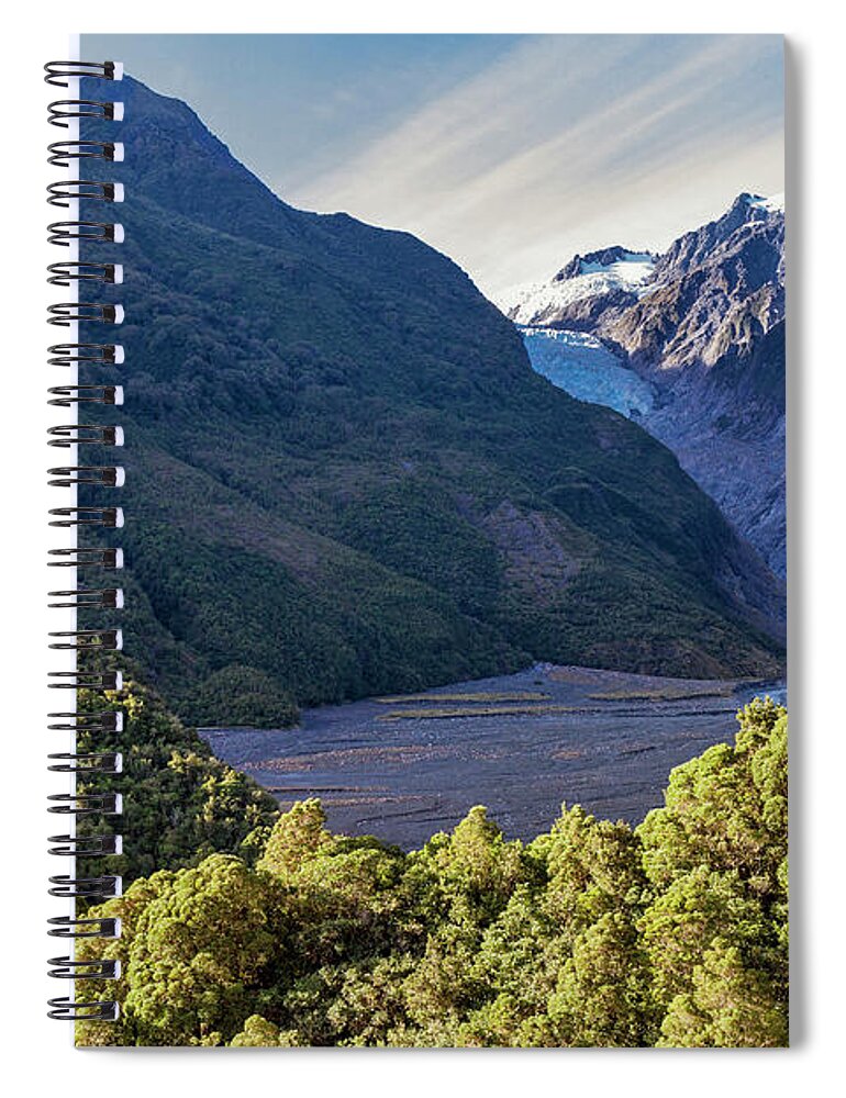 Franz Josef Spiral Notebook featuring the photograph Franz Josef, New Zealand by Elaine Teague