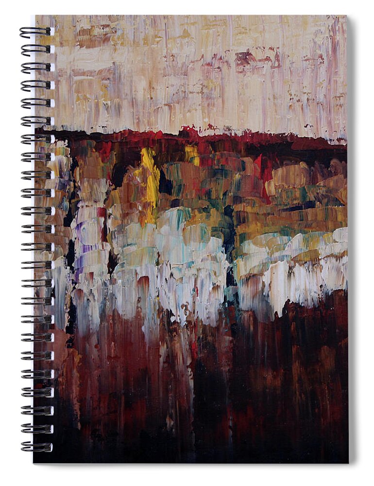 Landscape Spiral Notebook featuring the painting Free Fall by Jim Stallings