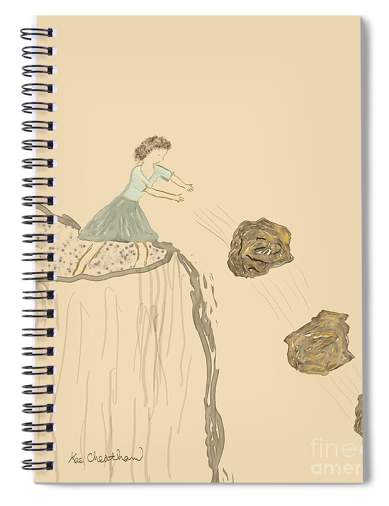 Painting Spiral Notebook featuring the digital art Free Up by Kae Cheatham