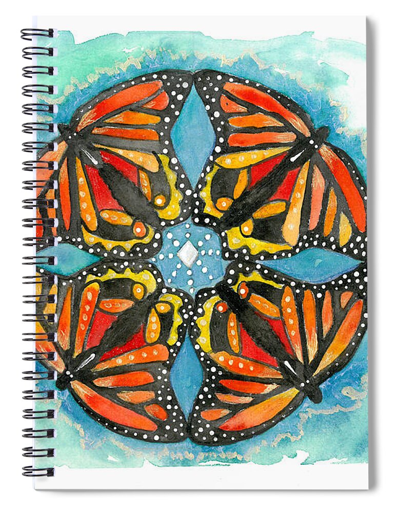 Butterfly Spiral Notebook featuring the painting Freedom by Patricia Arroyo