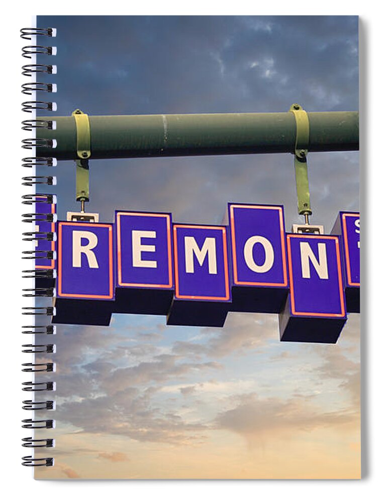 Freemont Spiral Notebook featuring the photograph Freemont Street Vegas by Chris Smith