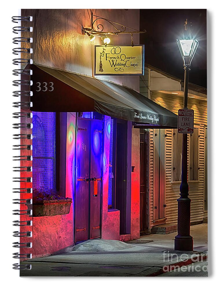 Big Easy Spiral Notebook featuring the photograph French Quarter Wedding Chapel by Jerry Fornarotto