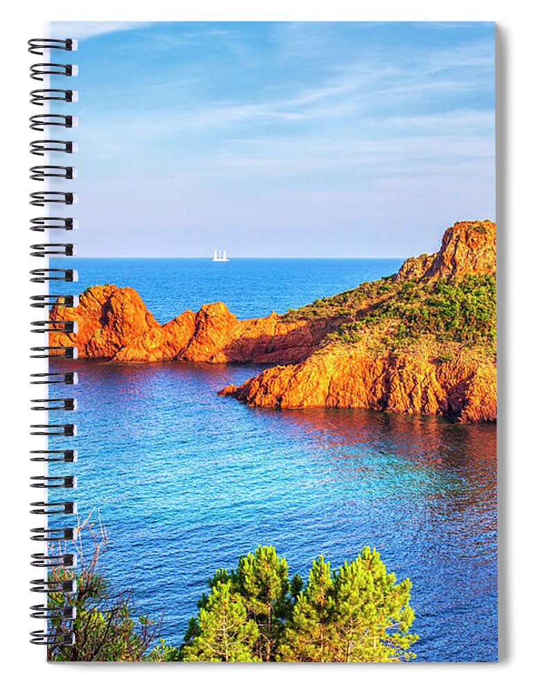 Côte D'azur Spiral Notebook featuring the photograph French Riviera 2 by Tatiana Travelways