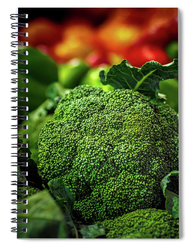 Fruit Spiral Notebook featuring the photograph Fresh Brcolli by Luis Vasconcelos
