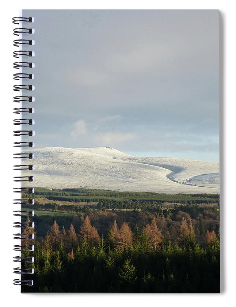 Ben Rinnes Spiral Notebook featuring the photograph Fresh snowfall on Ben Rinnes by Phil Banks